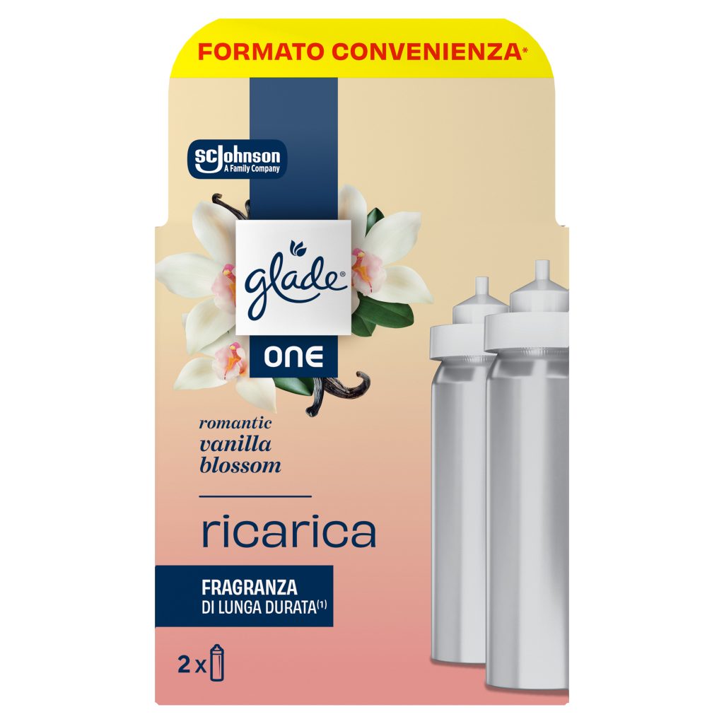 GLADE ONE DOPPIA RICARICA ROMANTIC VANILLA BLOSSOM - FRONTE - 5000204449051_396180 (1)
